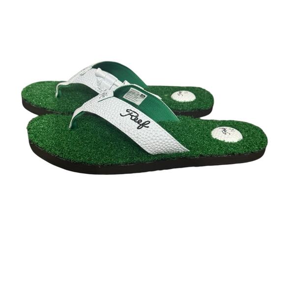 New! Reef Mens Mulligan II Sandals Golfing Fairway Grass Flip Flops - Size 10 - Picture 3 of 12